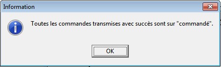 Commandes transmises